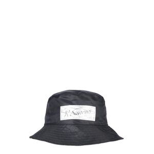 RAF SIMONS Logo Patch Bucket Hat Men BLACK Hats & Caps